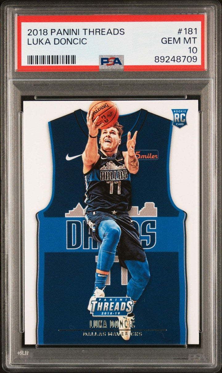 Graded 2018-19 Panini Threads LUKA DONCIC #181 Rookie RC Basketball Card PSA 10