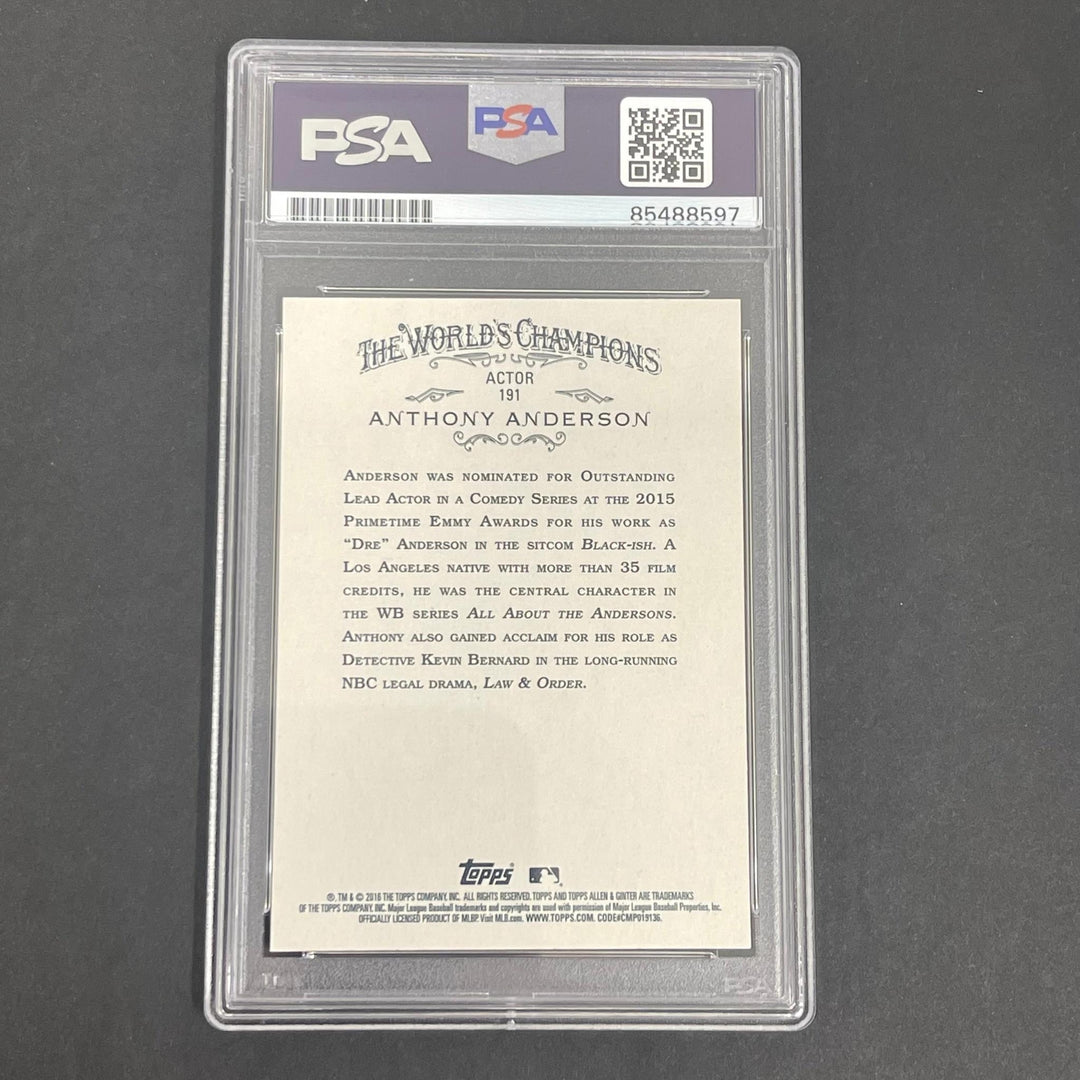 2016 Topps Allen & Ginter World Champions #191 GEM MT 10 Anthony Anderson signed