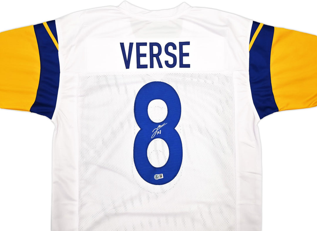 Los Angeles Rams Jared Verse Signed White Jersey Beckett Witness