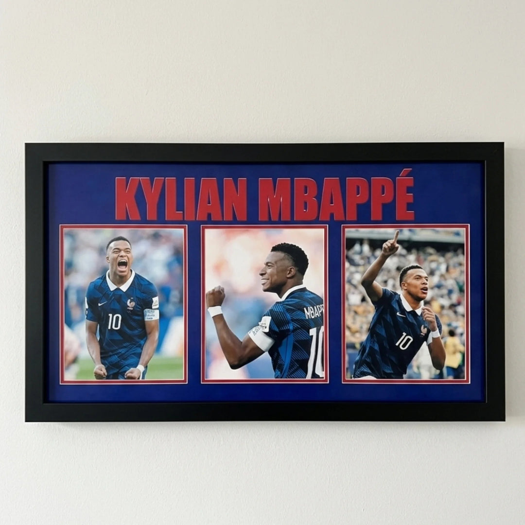 Kylian Mbappe France National Team Soccer 3-Photo Display