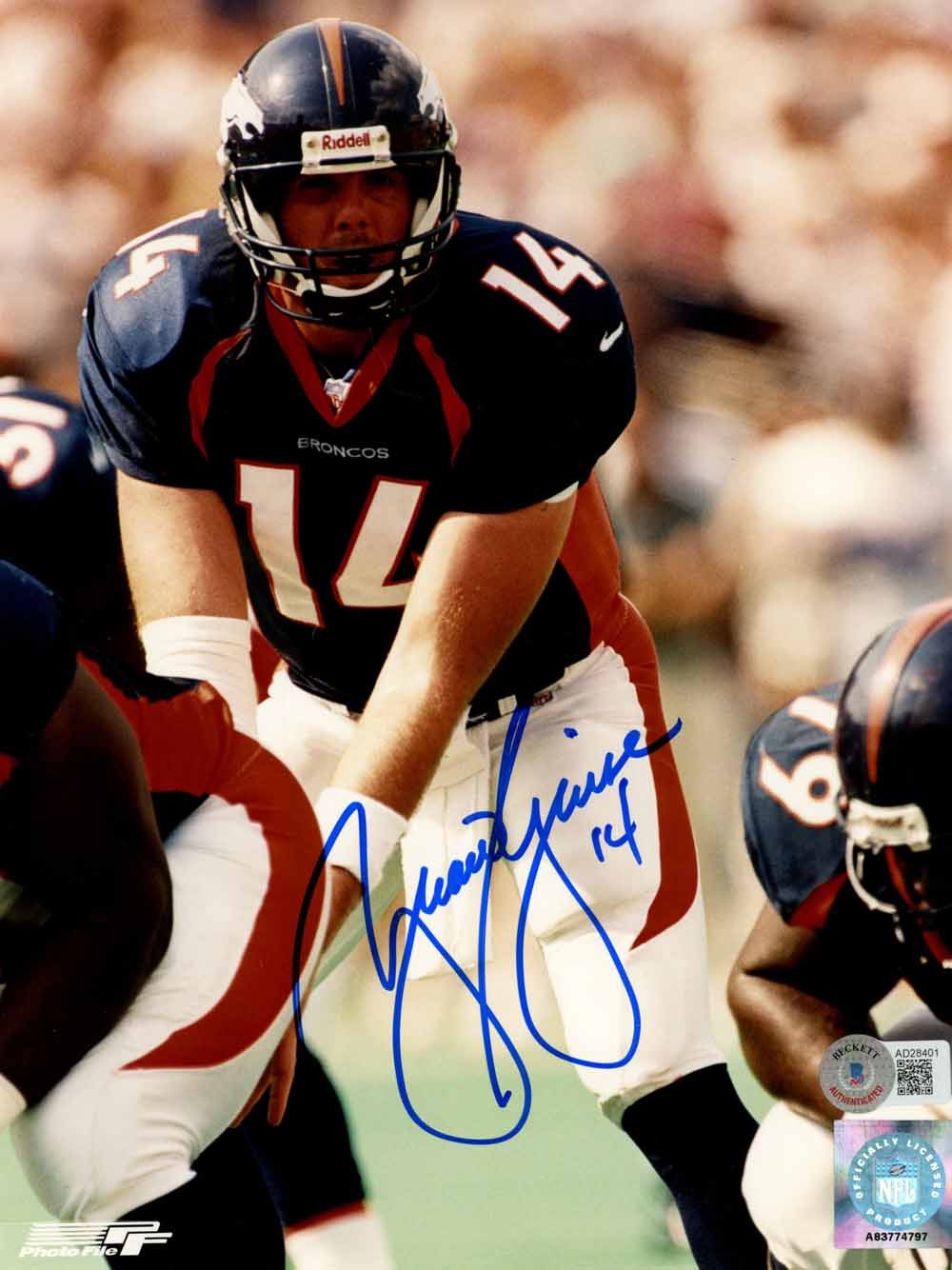 Brian Griese Autographed/Signed Denver Broncos 8x10 Photo Beckett 50446