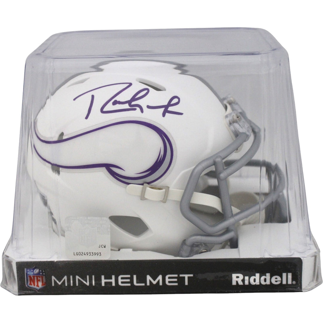 Randy Moss Autographed Minnesota Vikings Alt 24 Mini Helmet Beckett 48890