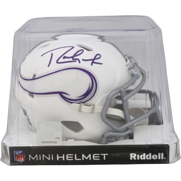 Randy Moss Autographed Minnesota Vikings Alt 24 Mini Helmet Beckett 48890