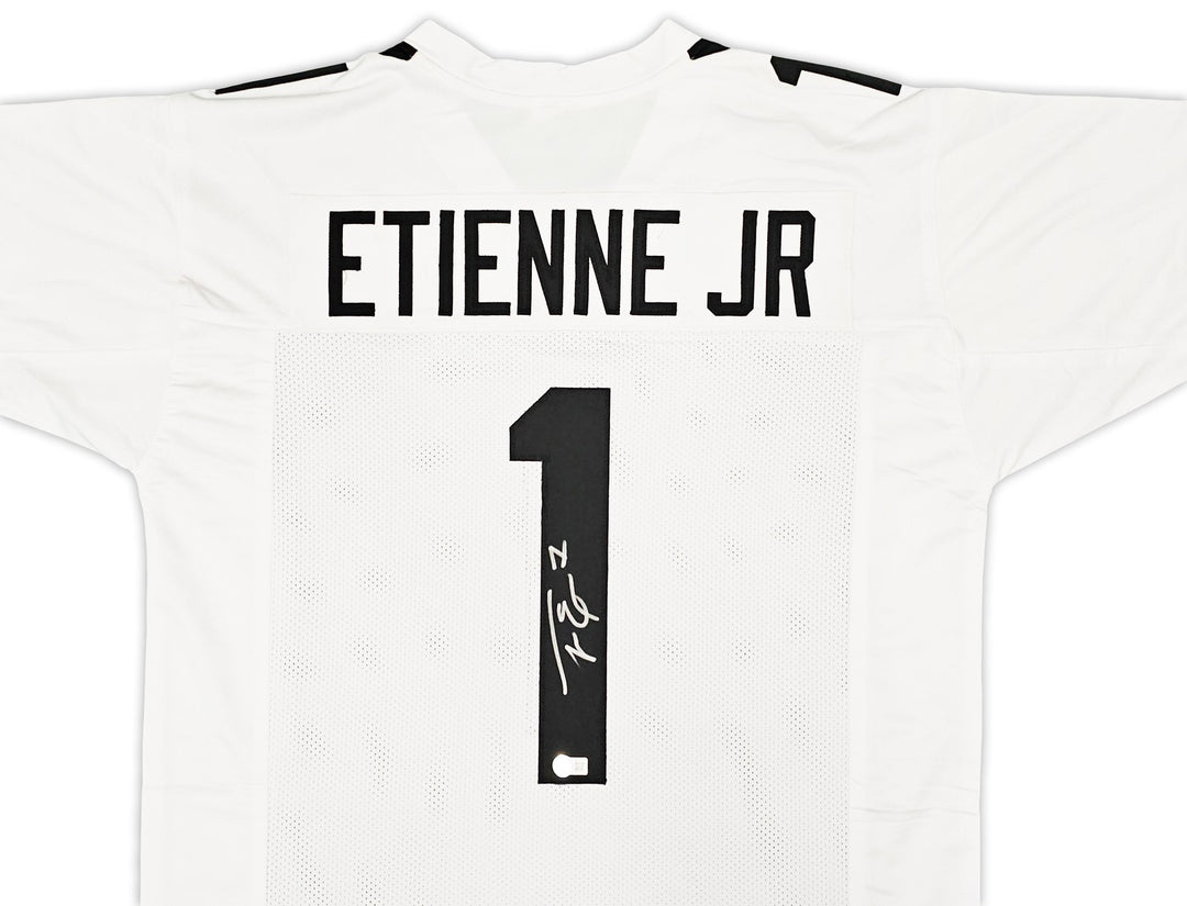 Jacksonville Jaguars Travis Etienne Autographed Signed White Jersey Beckett Wit