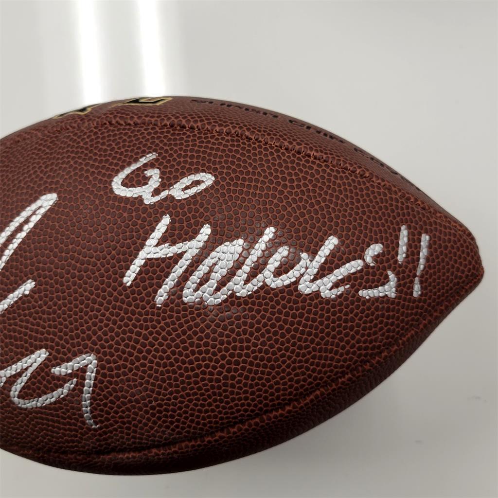 Tariq Woolen signed "Go Hawks" Wilson Football Seahawks autograph ~ Beckett BAS