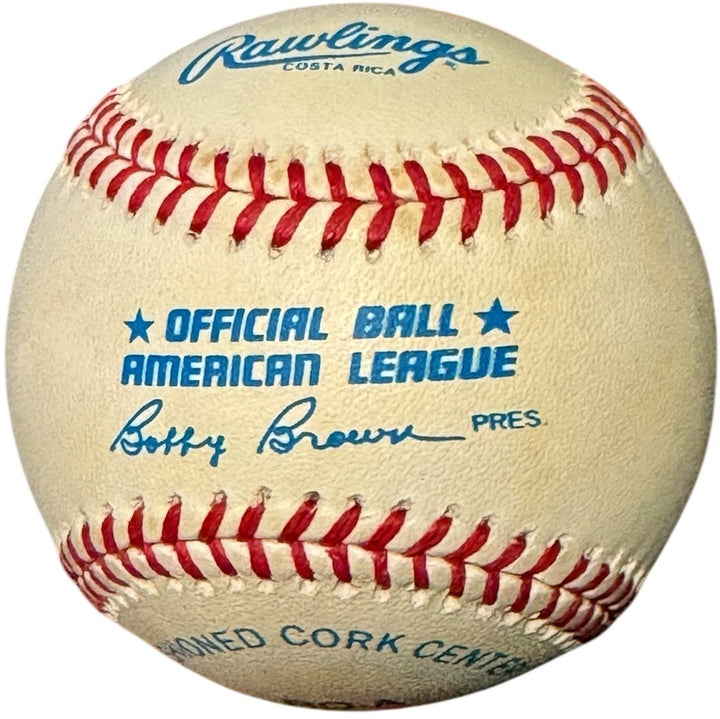 Buck Leonard Signed Ofc ROAL Rawlings American League Baseball Tone - COA (HOF)