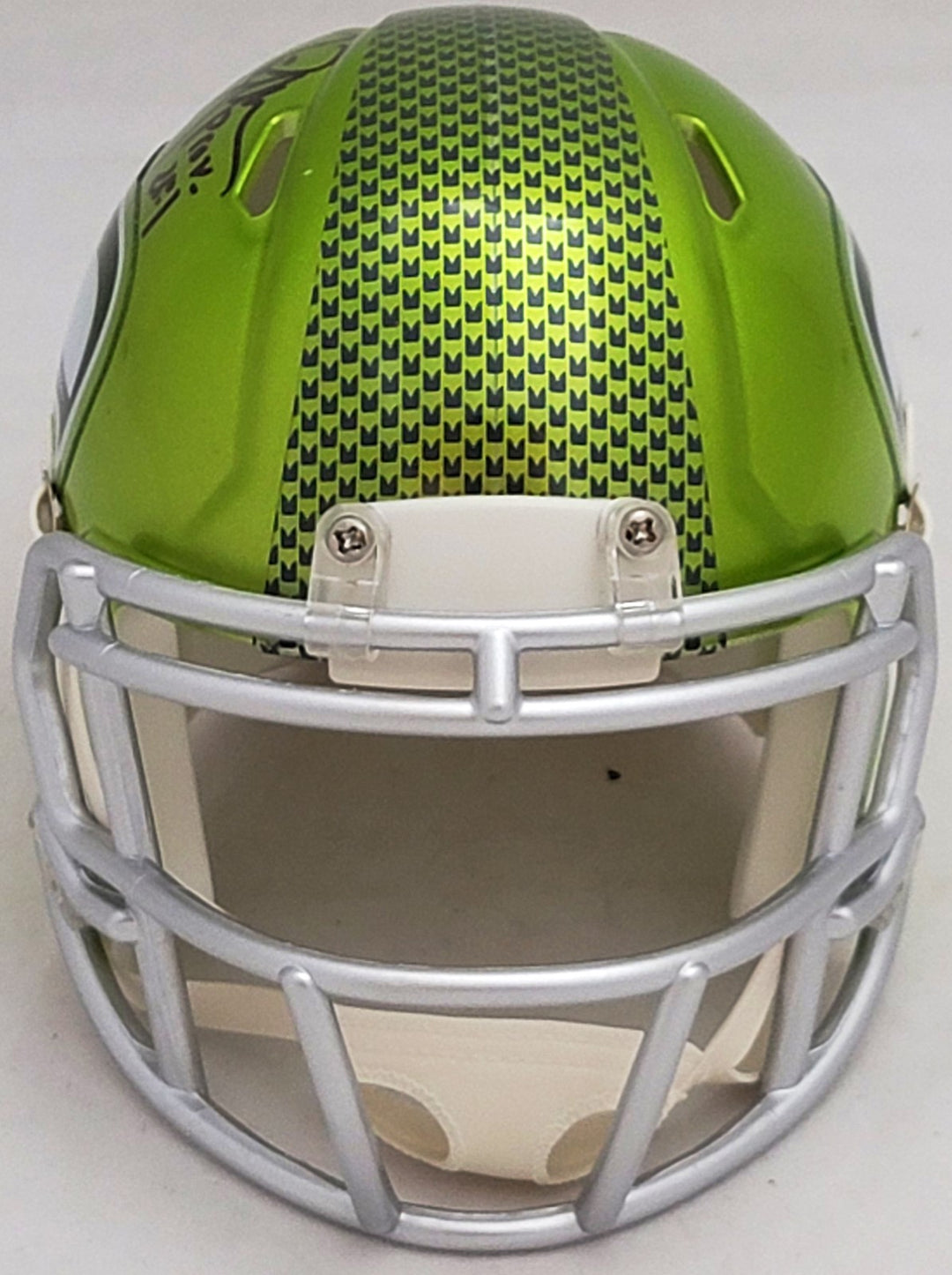 Jim Zorn Signed Seattle Seahawks Flash Green Speed Mini Helmet MCS Holo