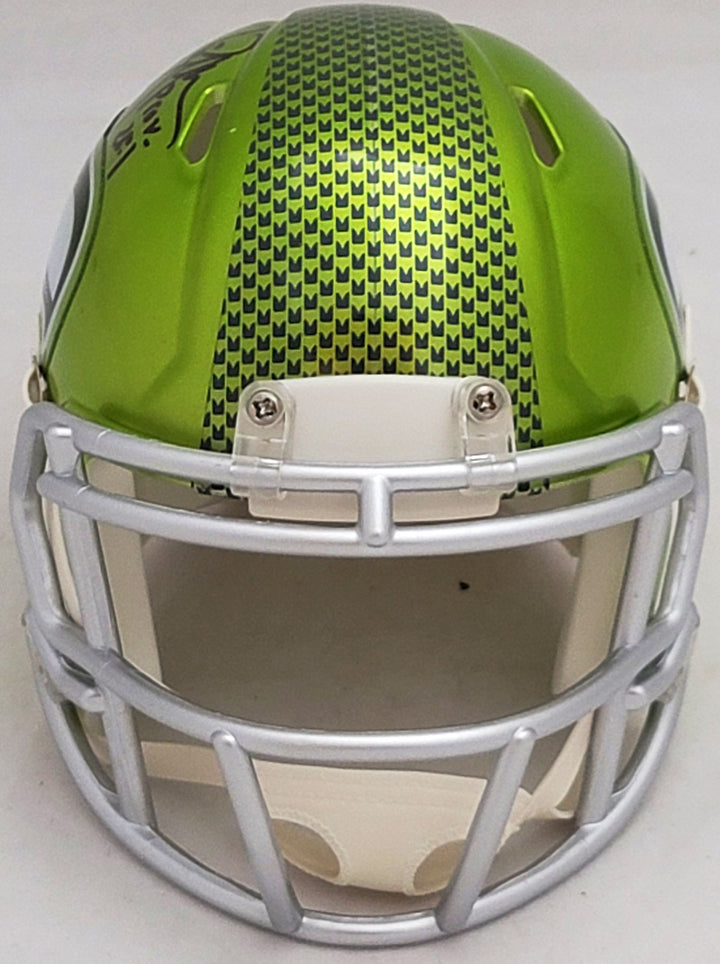 Jim Zorn Signed Seattle Seahawks Flash Green Speed Mini Helmet MCS Holo