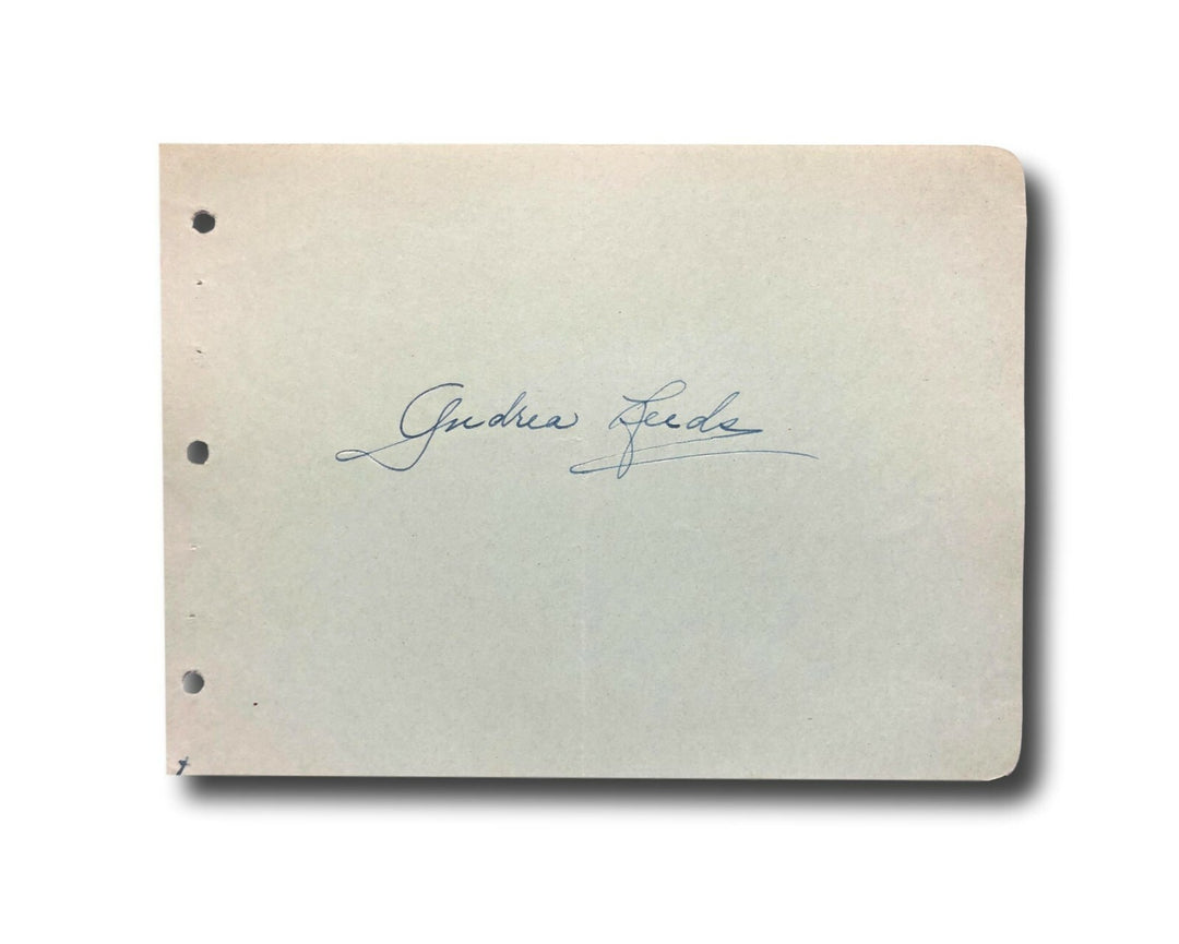 Andrea Leeds Hand Signed Album Page Cut JSA COA Autograph Actress Stage Door