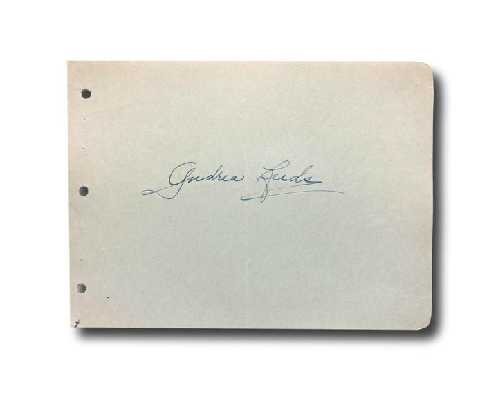Andrea Leeds Hand Signed Album Page Cut JSA COA Autograph Actress Stage Door