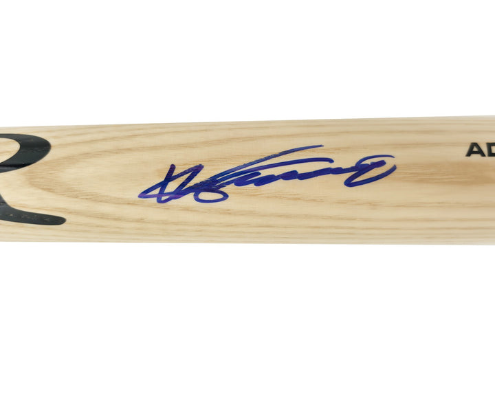 Vladimir Guerrero Sr. Signed Blonde Rawlings Adirondack Pro Baseball Bat Angels