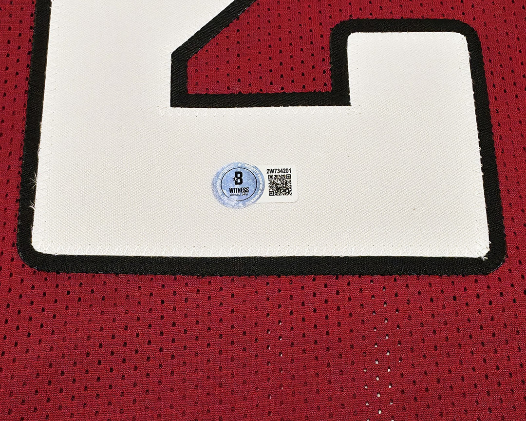 Arizona Cardinals Patrick Peterson Signed Red Jersey Beckett Wit