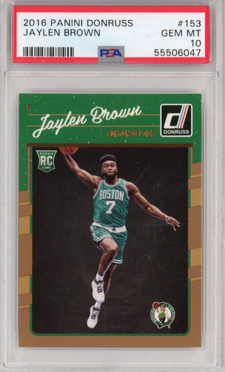 Graded 2016-17 Panini Donruss Jaylen Brown #153 Rookie Basketball Card PSA 10