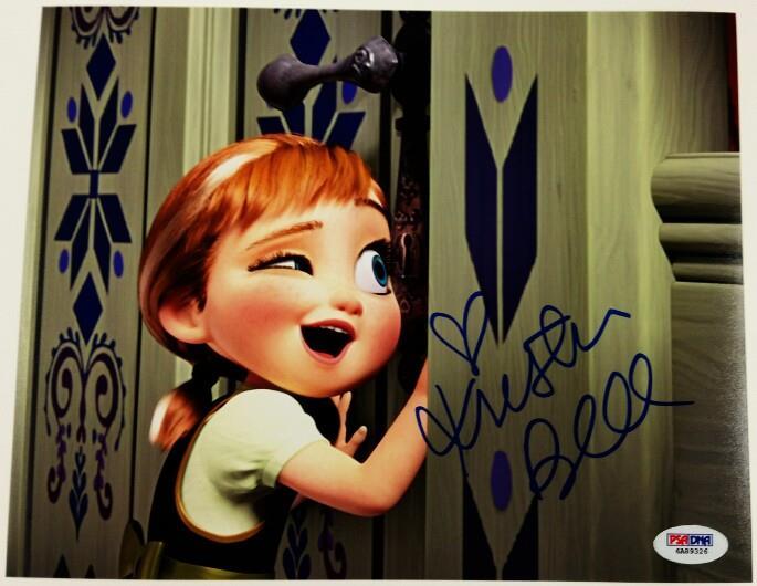 KRISTEN BELL signed Disney FROZEN Young Anna 8x10 Photograph w/ PSA/DNA + Proof