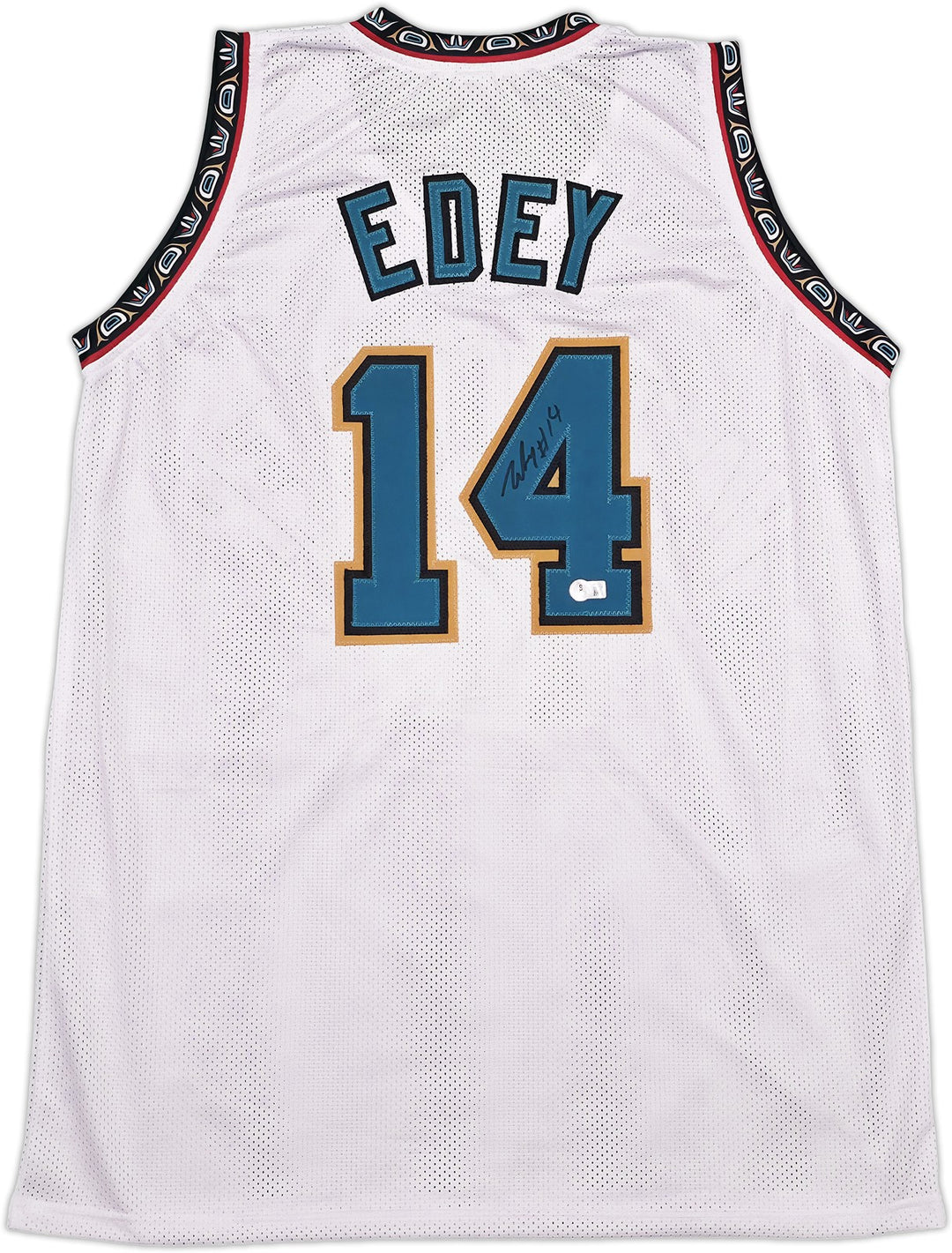 Memphis Grizzlies Zach Edey Signed White Jersey Beckett Witness