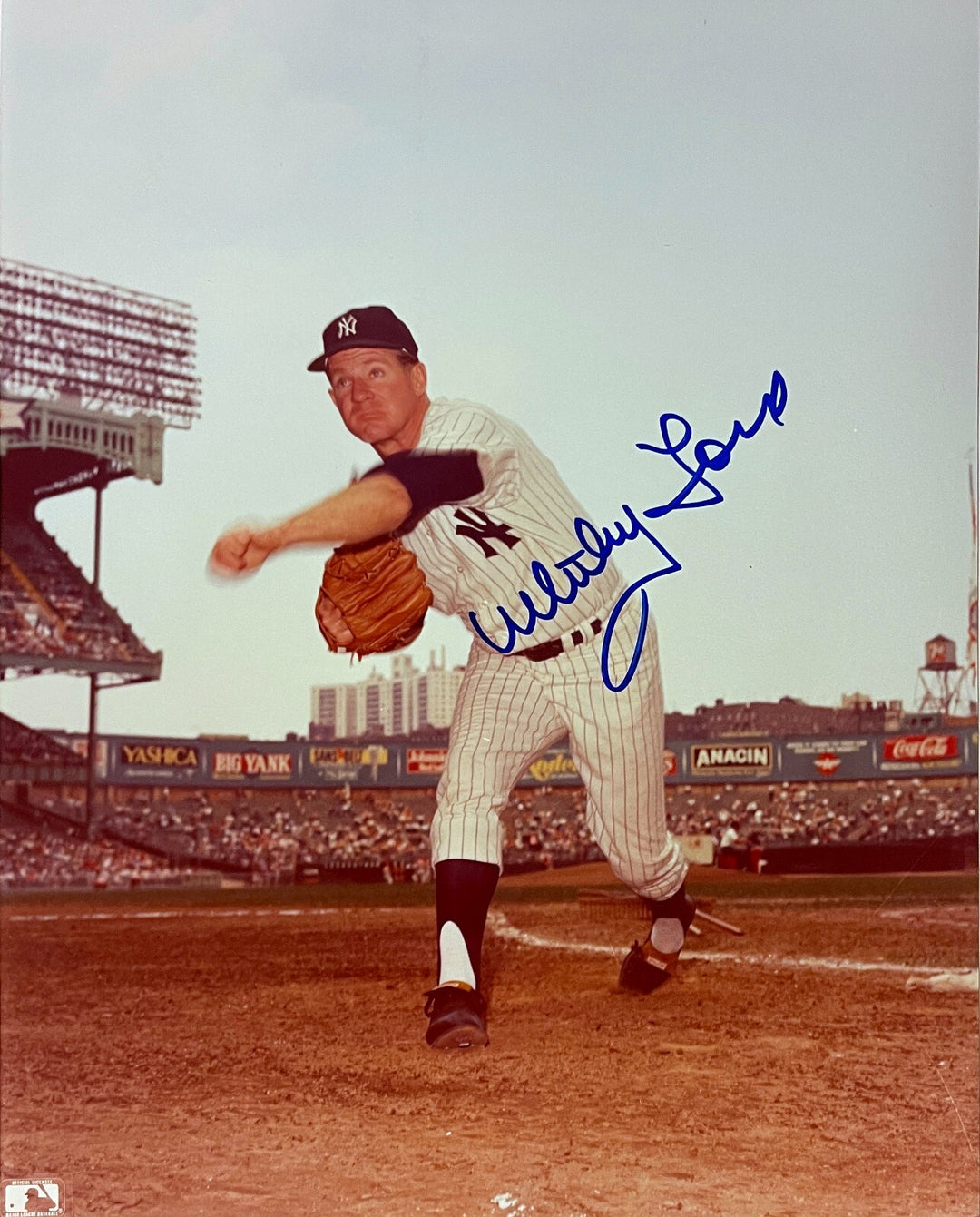 Whitey Ford signed New York Yankees MLB 8x10 Photo-Tuff Stuff COA -HOF/WS MVP/CY