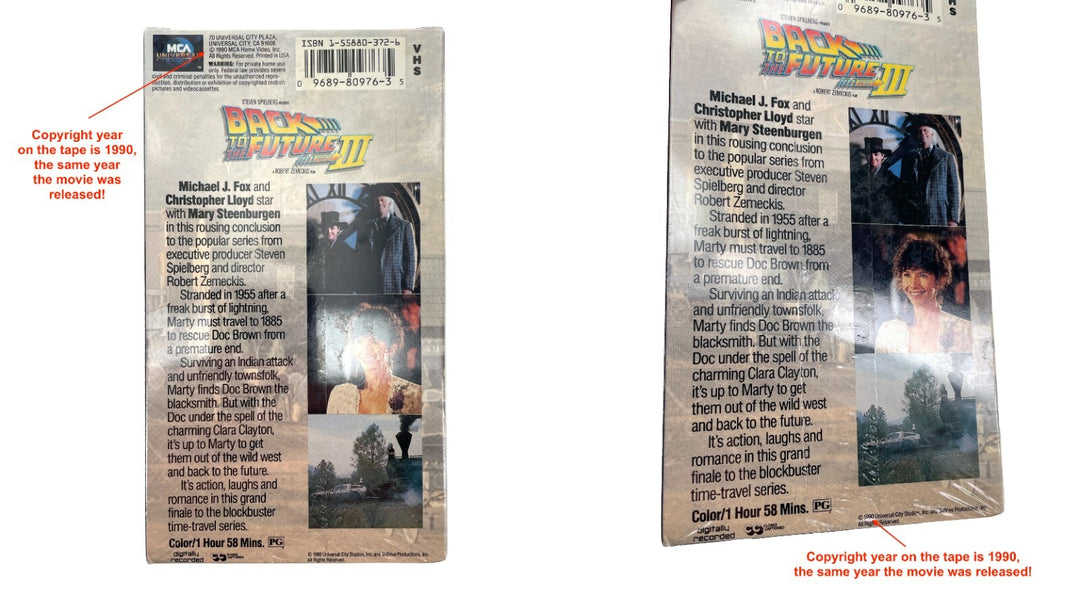 Christopher Lloyd Autographed SEALED Back to Future III VHS Tape 1990 JSA COA