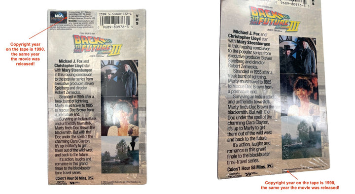 Christopher Lloyd Autographed SEALED Back to Future III VHS Tape 1990 JSA COA