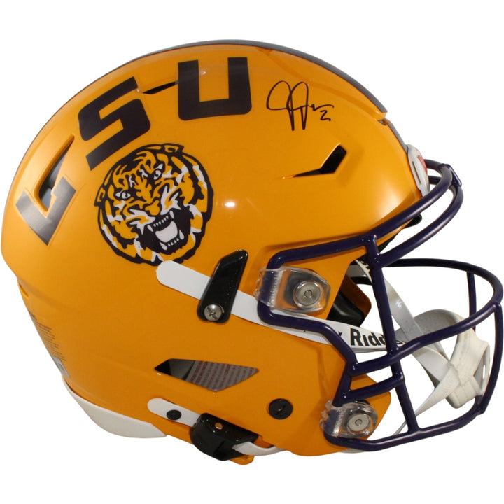 Justin Jefferson Autographed LSU Tigers SpeedFlex Helmet Beckett WIT 57901
