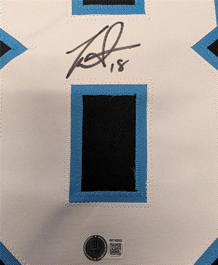 Jalen Coker signed Carolina Panthers Jersey autograph ~ Beckett BAS