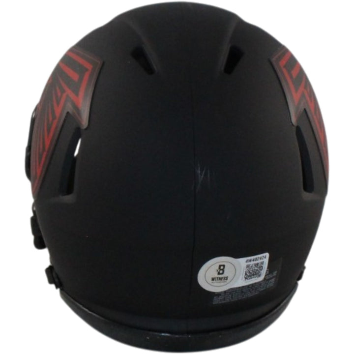 Bijan Robinson Autographed Atlanta Falcons Eclipse Mini Helmet Beckett WIT 56186