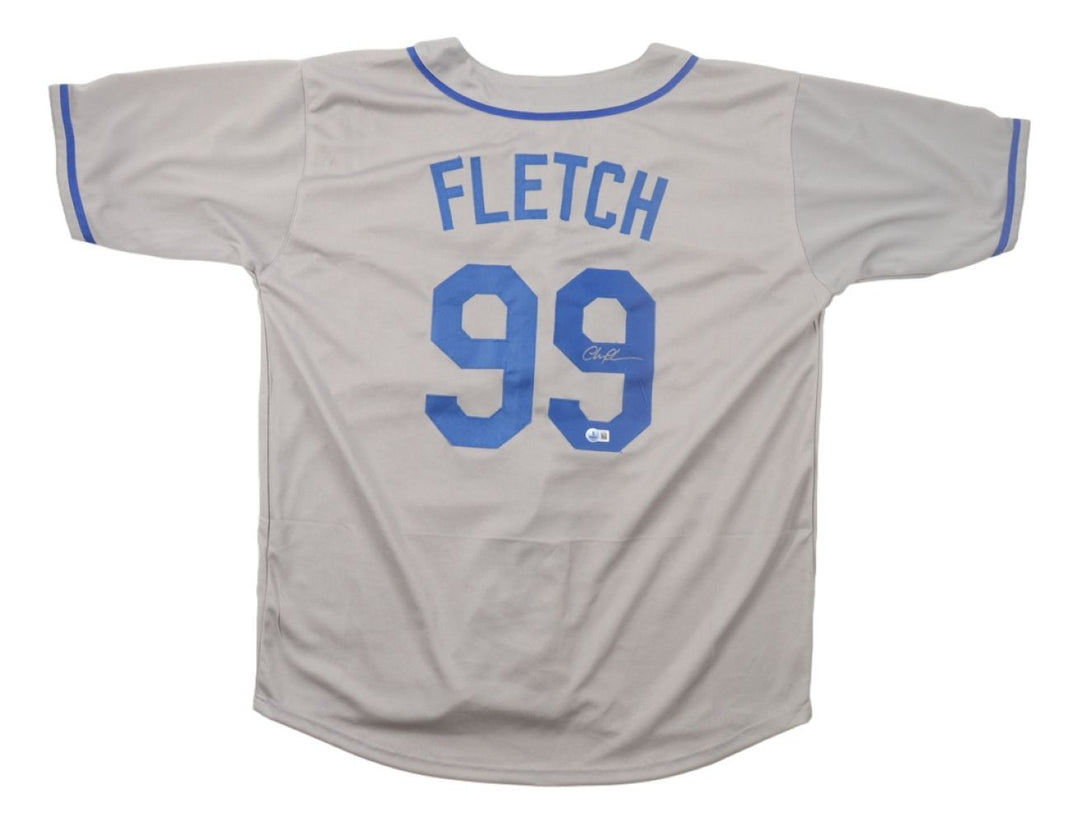 Chevy Chase Signed Los Angeles Gray Fletch Baseball Jersey BAS