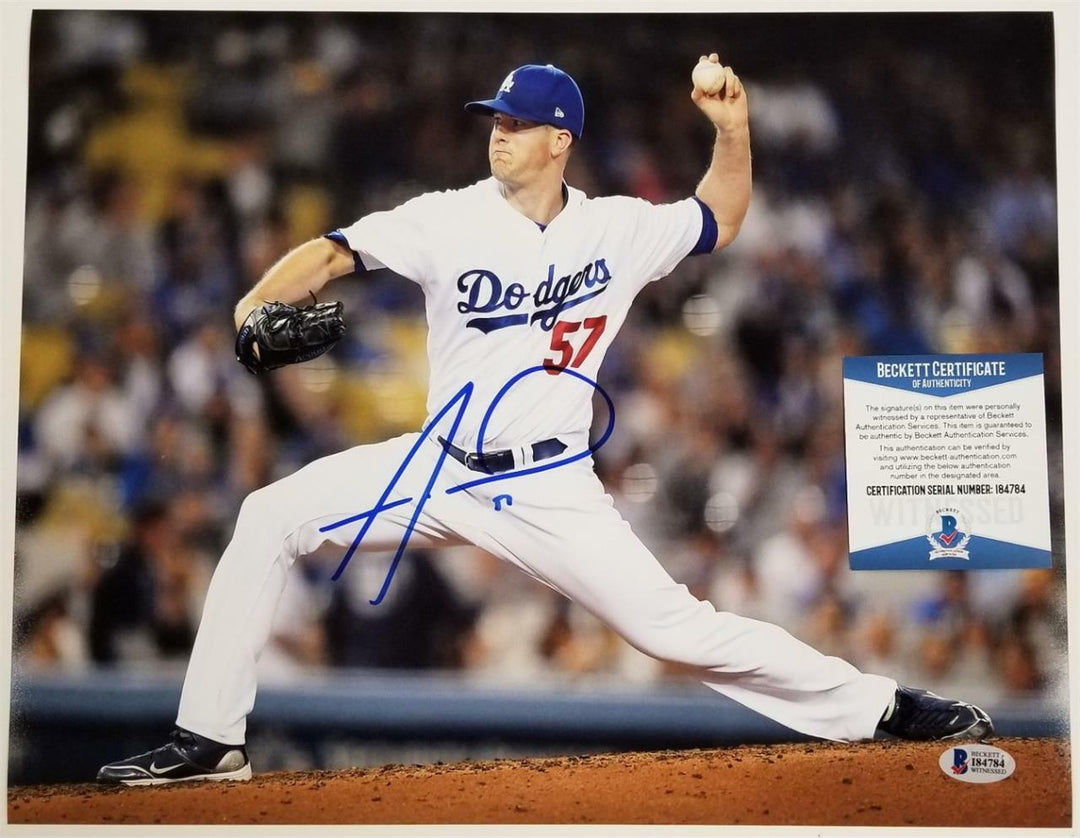 Alex Wood signed Dodgers 11x14 Photo Autograph (A) ~ BAS Beckett Witness COA