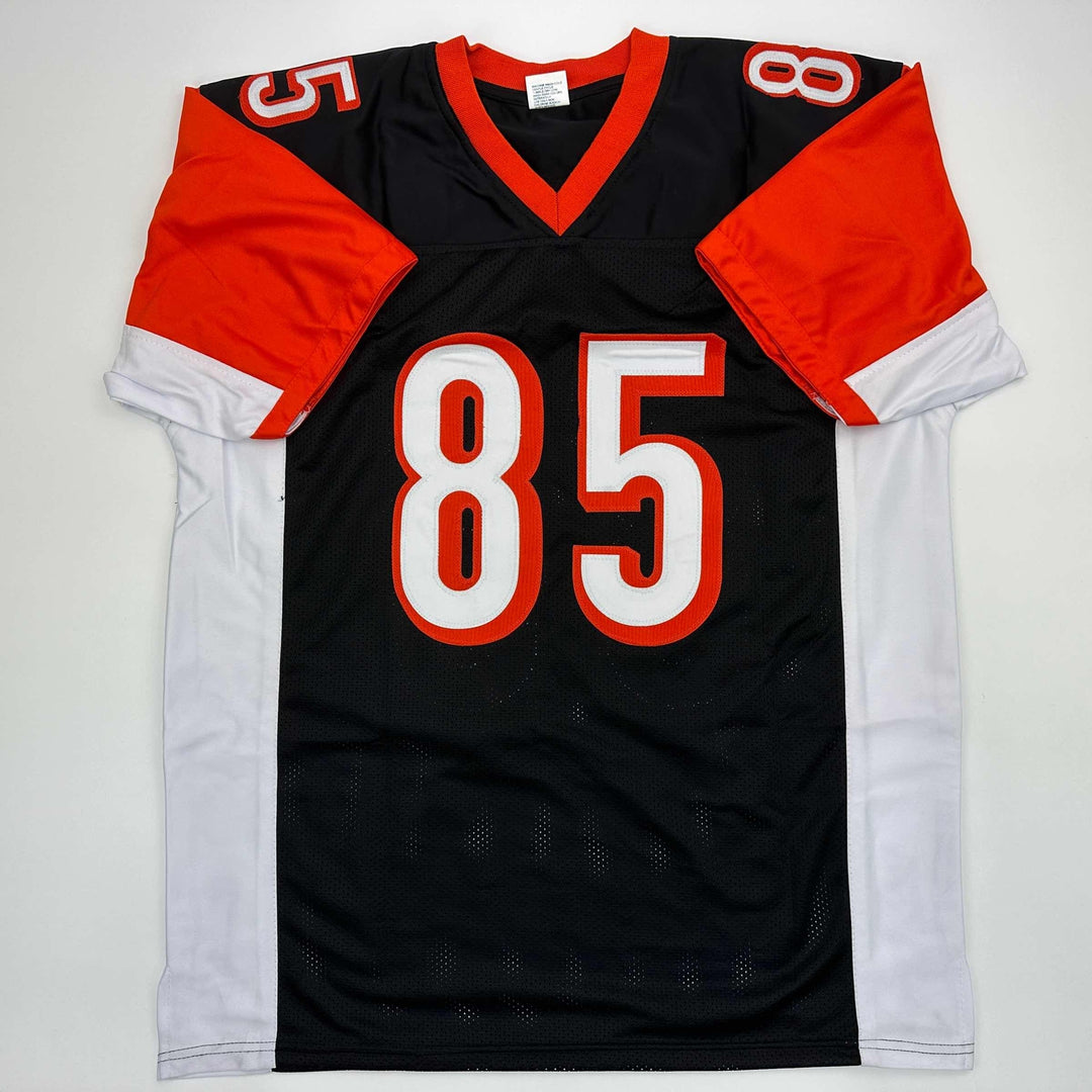 Facsimile Autographed Chad Ochocinco Johnson Cincinnati Black Reprint Jersey XL