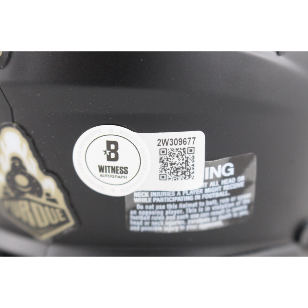 Mike Alstott Autographed/Signed Purdue Boilermakers Mini Helmet Beckett 49107