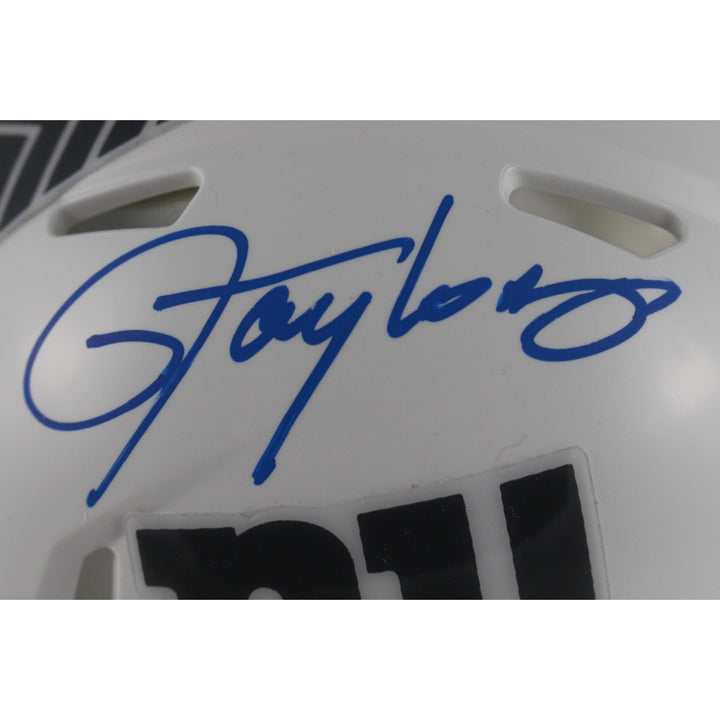 Lawrence Taylor Autographed New York Giants 24 STS Mini Helmet Beckett 49751