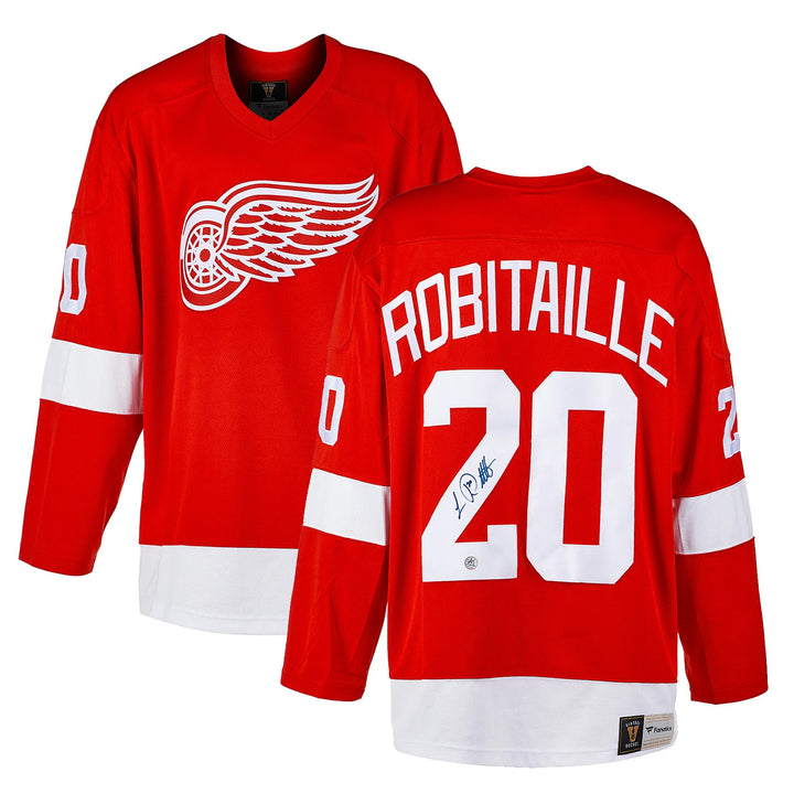 Luc Robitaille Autographed Detroit Red Wings Throwback Breakaway Jersey