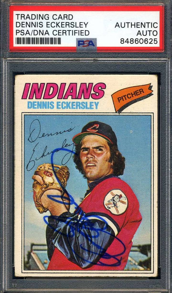 Dennis Eckersley PSA DNA Coa Signed 1977 Topps Autograph