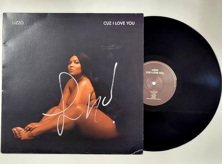 Lizzo signed Cuz I Love You Vinyl Album Cover Rap autograph (B) ~ Beckett BAS