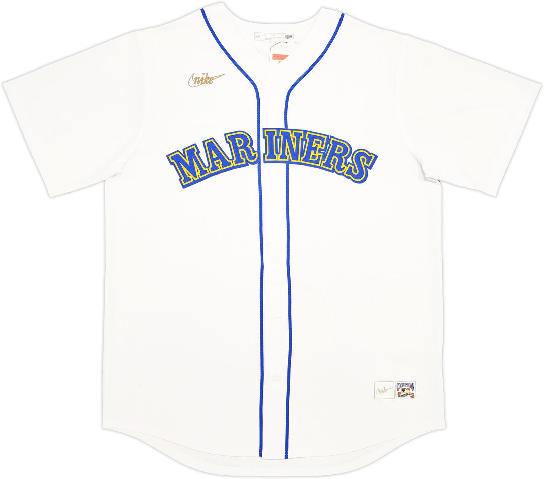 Mariners Edgar Martinez Auto White Nike Cooperstown Collection Jersey L Beckett