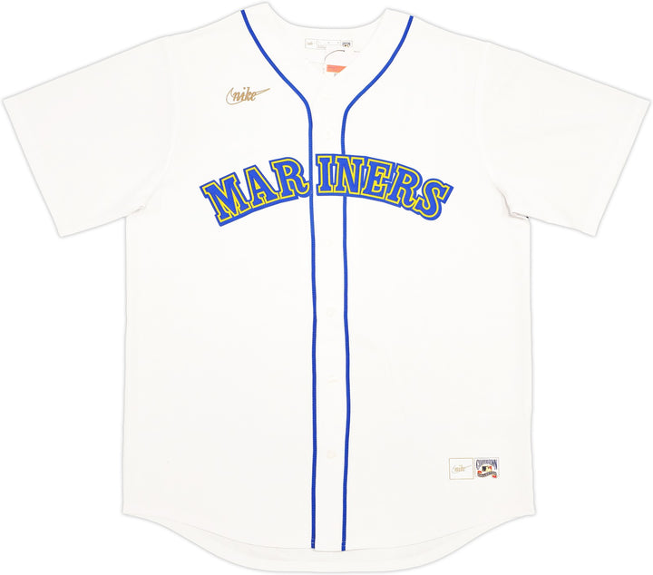 Mariners Edgar Martinez Auto White Nike Cooperstown Collection Jersey L Beckett