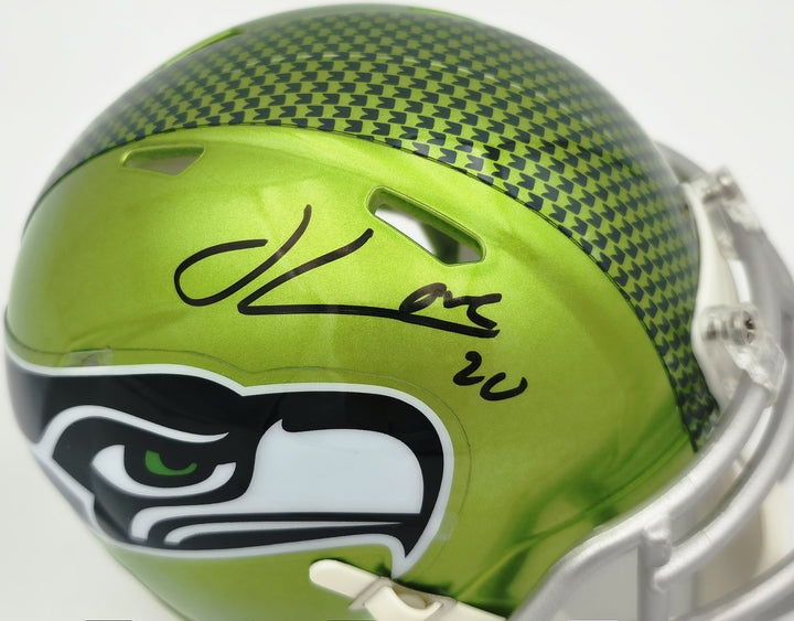 Julian Love Signed Seattle Seahawks Flash Green Speed Mini Helmet MCS Holo