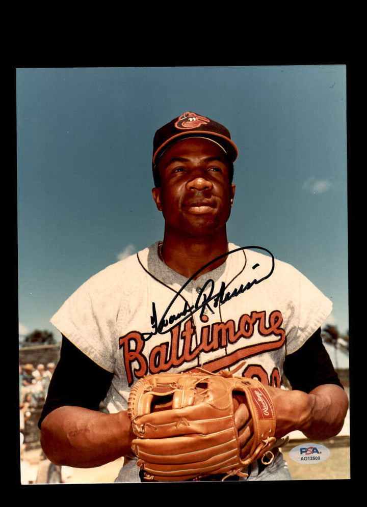 Frank Robinson PSA DNA Signed 8x10 Photo Autographed Orioles