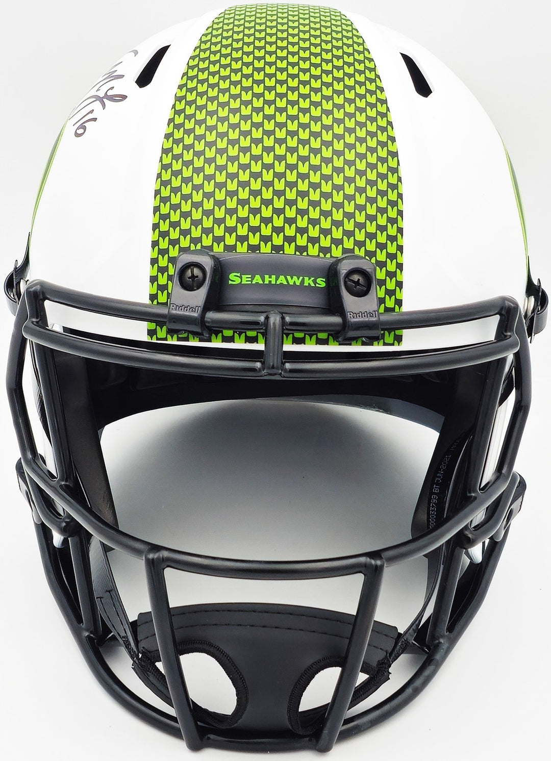 Tyler Lockett Auto Seahawks Lunar Eclipse White Full Size Speed Rep Helmet