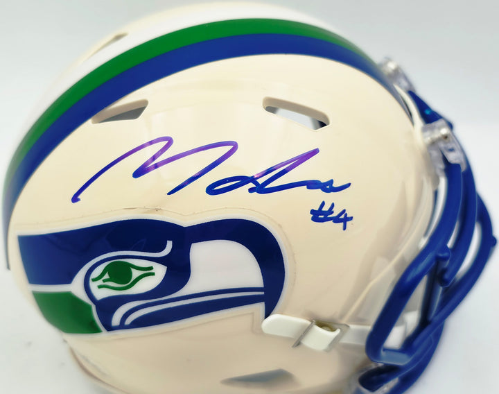 Michael Dickson Signed Seahawks Cream Retro Speed Mini Helmet MCS COA