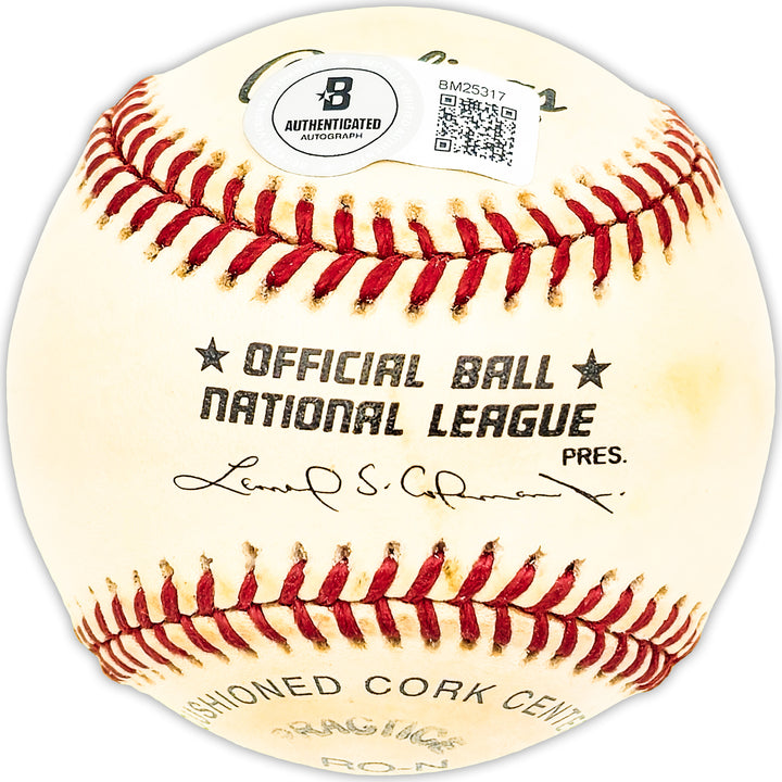 Harry Eisenstat Autographed NL Baseball Dodgers, Tigers Beckett QR #BM25317