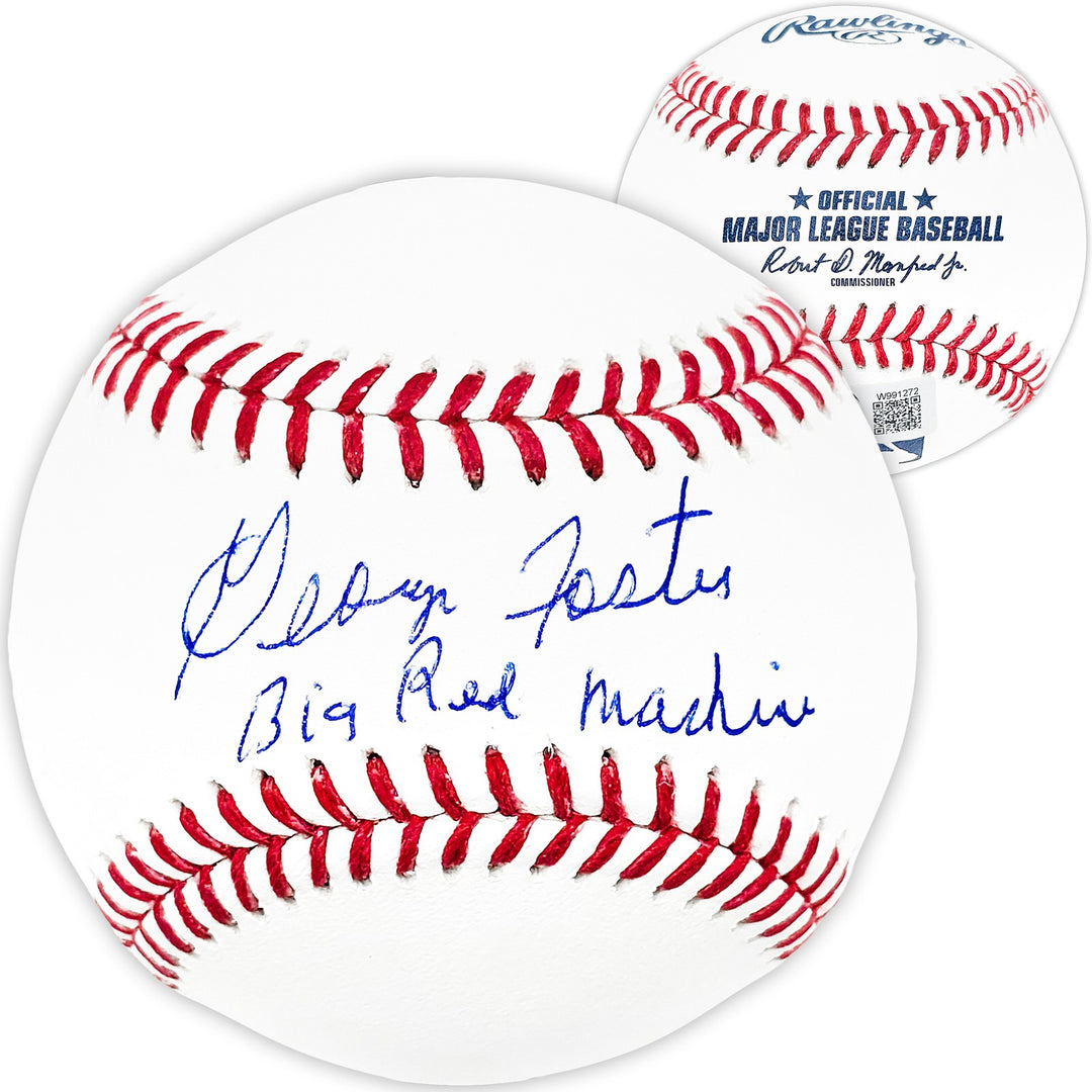 George Foster Signed Official MLB Baseball Reds "Big Red Machine" Beckett Wit