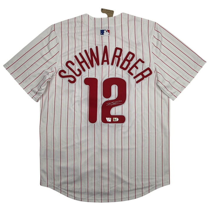 Autographed/Signed Kyle Schwarber Phillies Authentic Jersey Fanatics & MLB COA