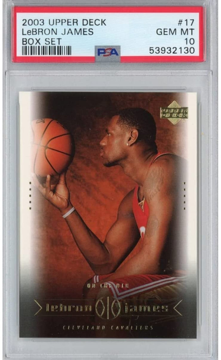 Graded 2003-04 Upper Deck LEBRON JAMES #17 Box Set Rookie Card PSA 10