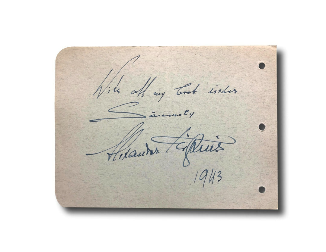 Alexander Kipnis Hand Signed Album Page Cut JSA COA Autograph Actor Singer