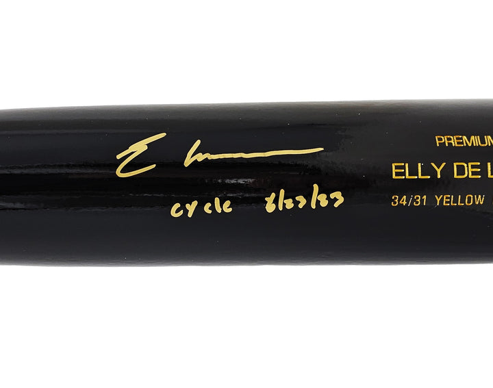 Elly De La Cruz Auto Black B45 Player Model Bat Reds "Cycle 6/23/23" Beckett Wit