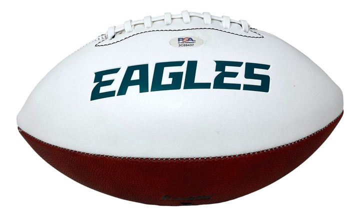 Saquon Barkley Signed Philadelphia Eagles Logo Football PSA/DNA