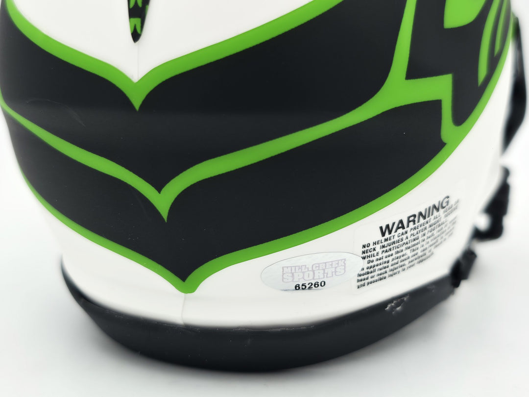 Brian Blades Signed Seahawks Lunar Eclipse White Speed Mini Helmet MCS Holo