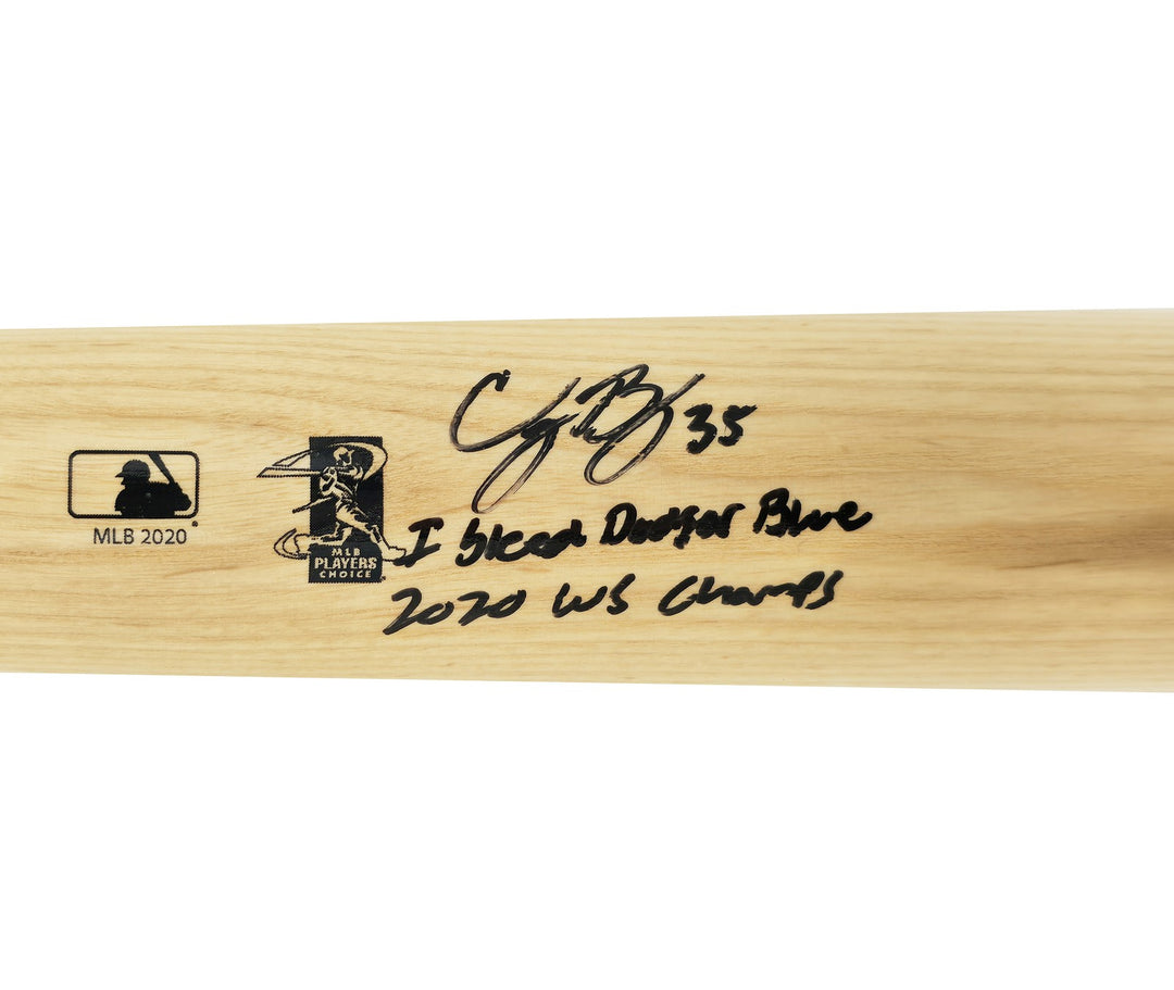 Cody Bellinger Signed Blonde WS Logo Louisville Slugger Bat Dodgers Fanatics