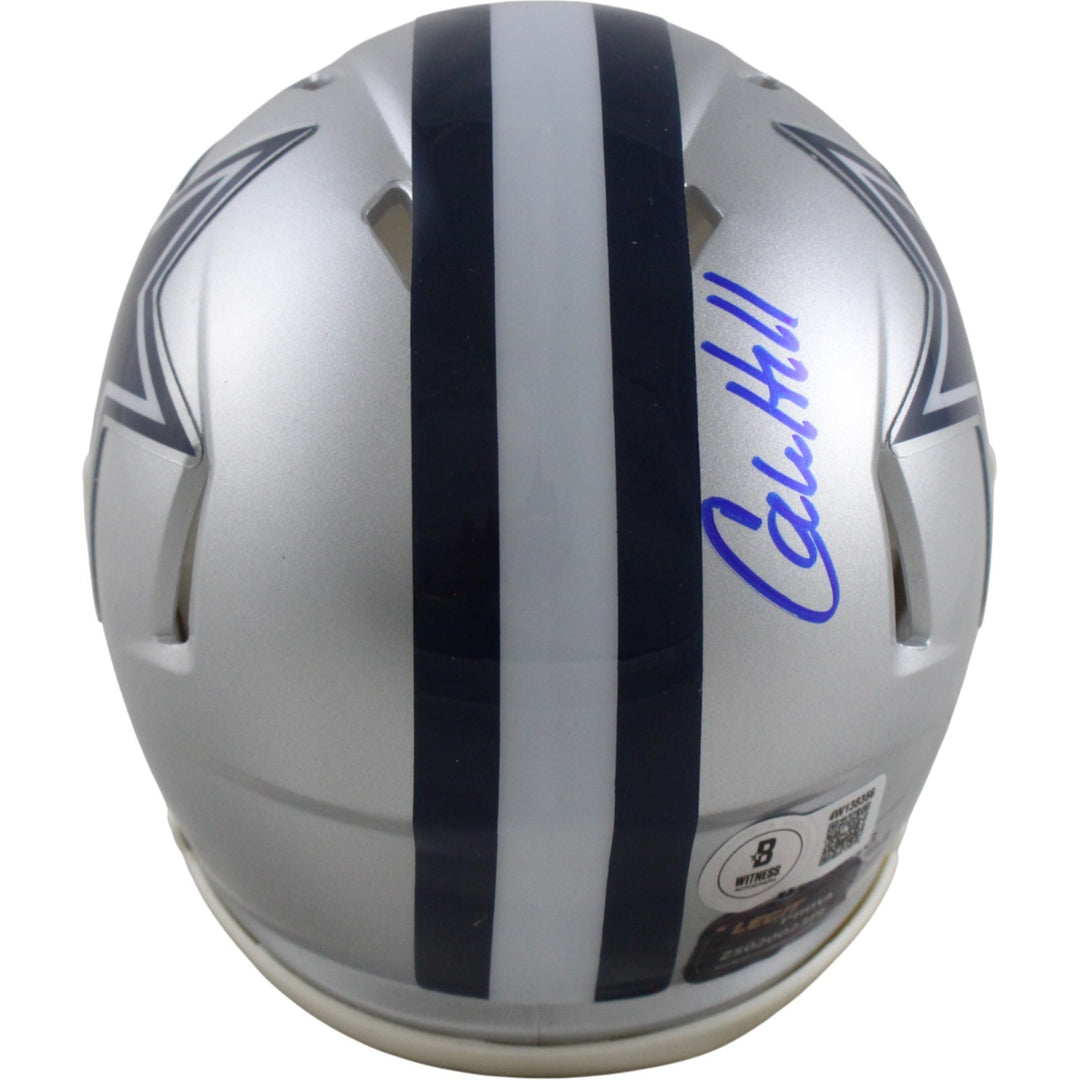 Calvin Hill Autographed Dallas Cowboys Mini Helmet SB VI Champs Beckett 54278