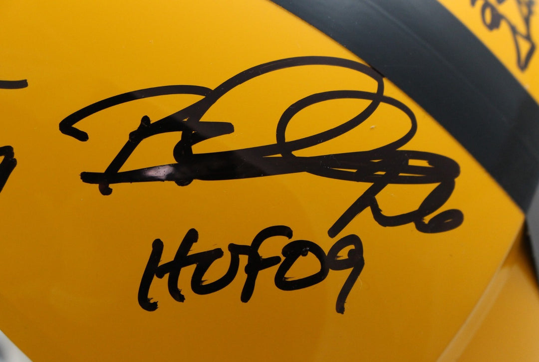 Pittsburgh Steelers Autographed HOF Pro Helmet Franco Bradshaw +12 Beckett 54604